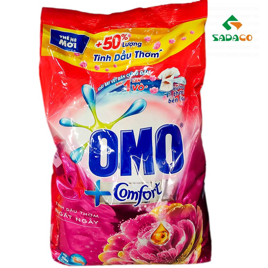 PDOMCAP4000P OMO Comfort Aromatic Essential Oil Pink Powder Detergent 4kg Pouch (1) - retouch