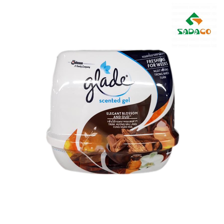 AFGLGEB0180X Glade Scented Gel Elegant Blossom And Oud Air Freshener 180g Box (1) - retouch