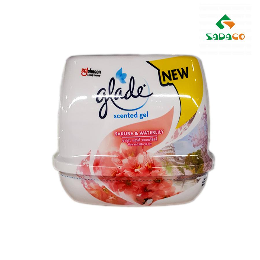 AFGLGSW0180X Glade Scented Gel Sakura & Waterlily Air Freshener 180g Box (1) - retouch