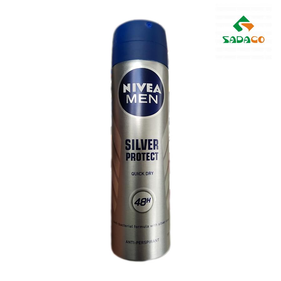 DBNIMSP0150B Nivea Men Silver Protect Deodorant Body Spray 150ml Bottle (1) - retouch