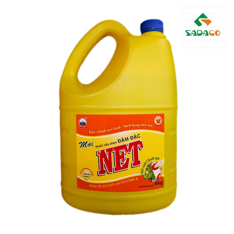 DLNECFL4000B Net Concentrated Fresh Lemon Dishwashing Liquid 4kg Bottle (1) - retouch