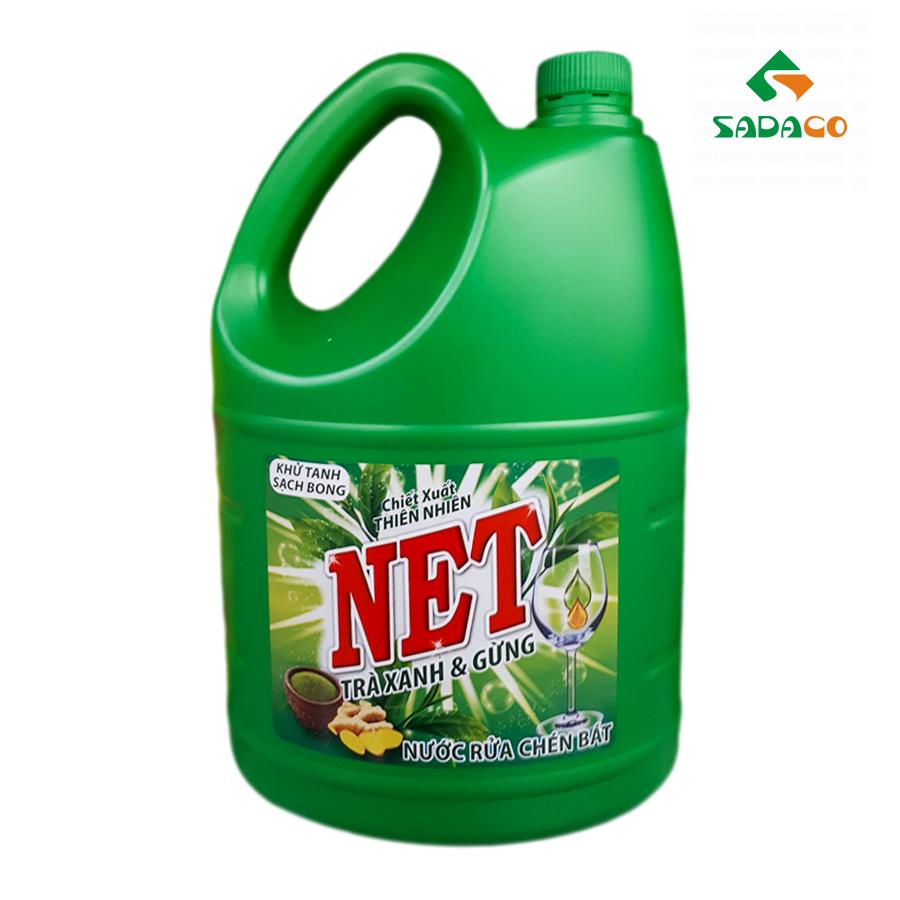 DLNEGTG4000B Net Green Tea & Ginger Dishwashing Liquid 4kg Bottle (1) - retouch