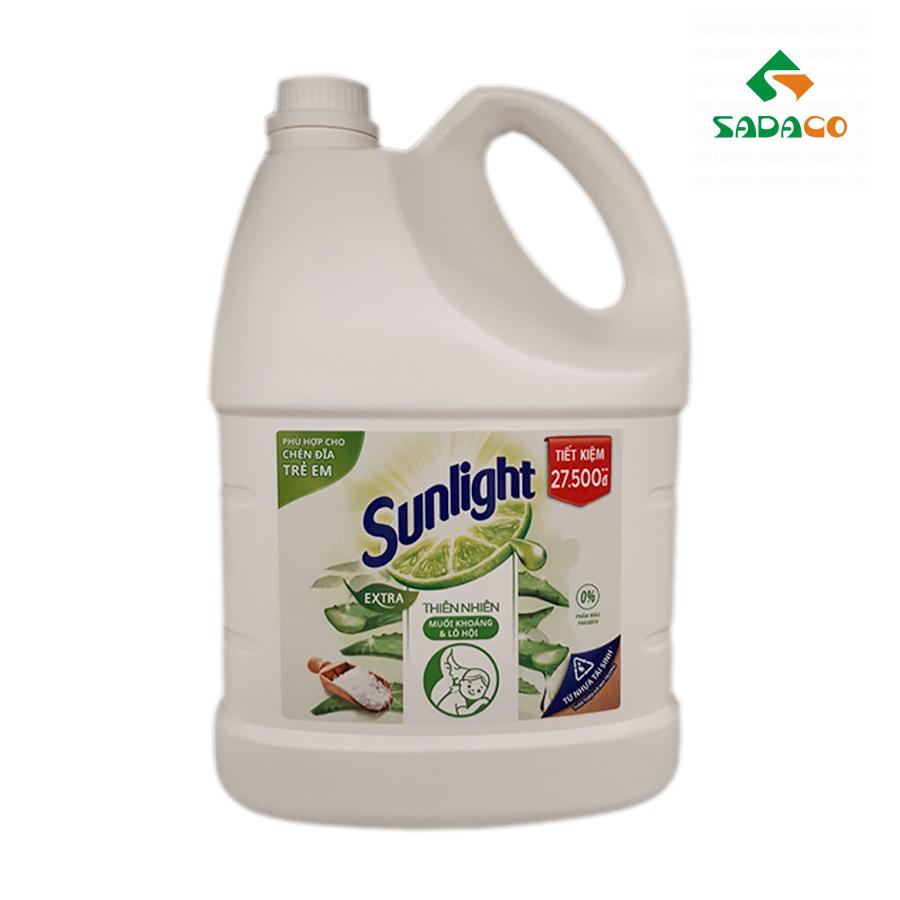 DLSLNMA3600B Sunlight Nature Mineral Salt & Aloe Vera Dishwashing Liquid 3.6kg Bottle (1) - retouch