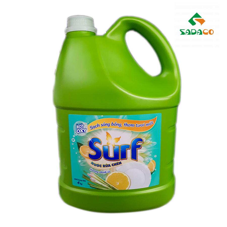 DLSULLG4000B Surf Lemon & Lemongrass Dishwashing Liquid 4kg Bottle (1) - retouch