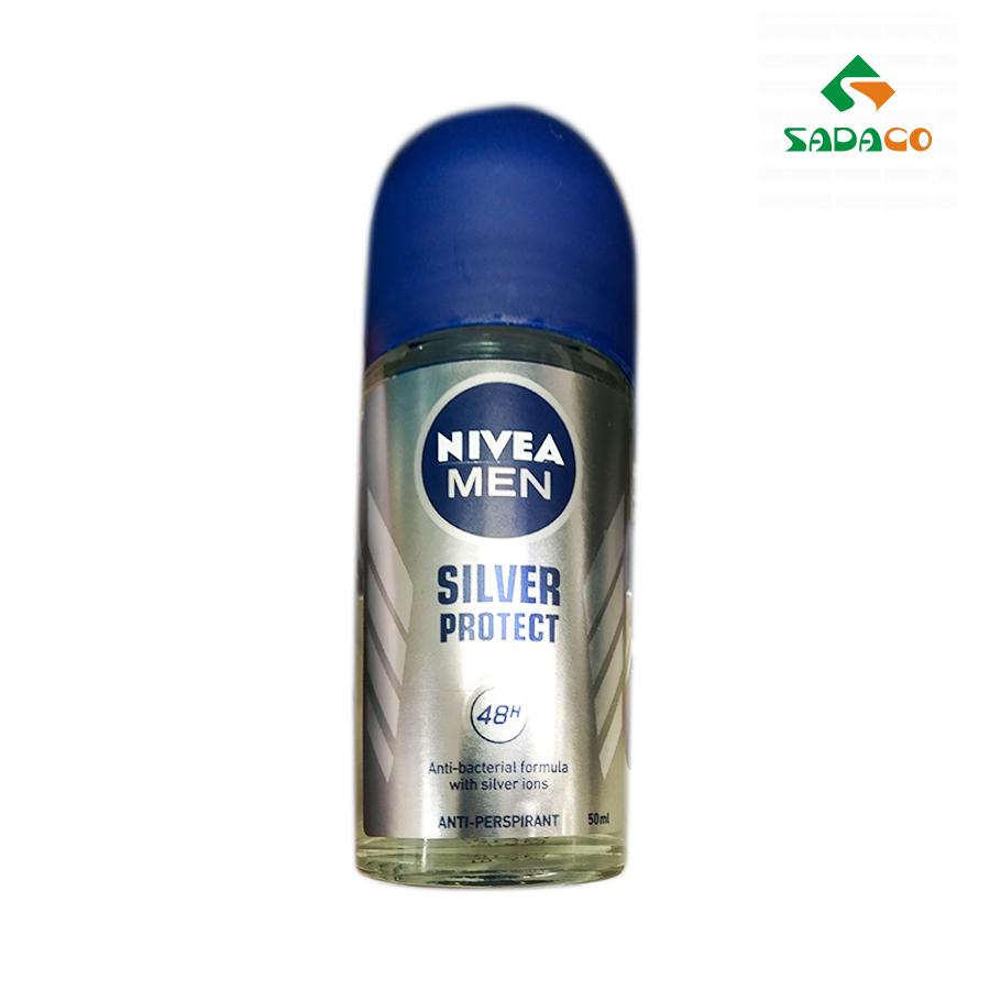 DRNIMSP0050B Nivea Men Silver Protect Deodorant Roll-on 50ml Bottle (1) - retouch