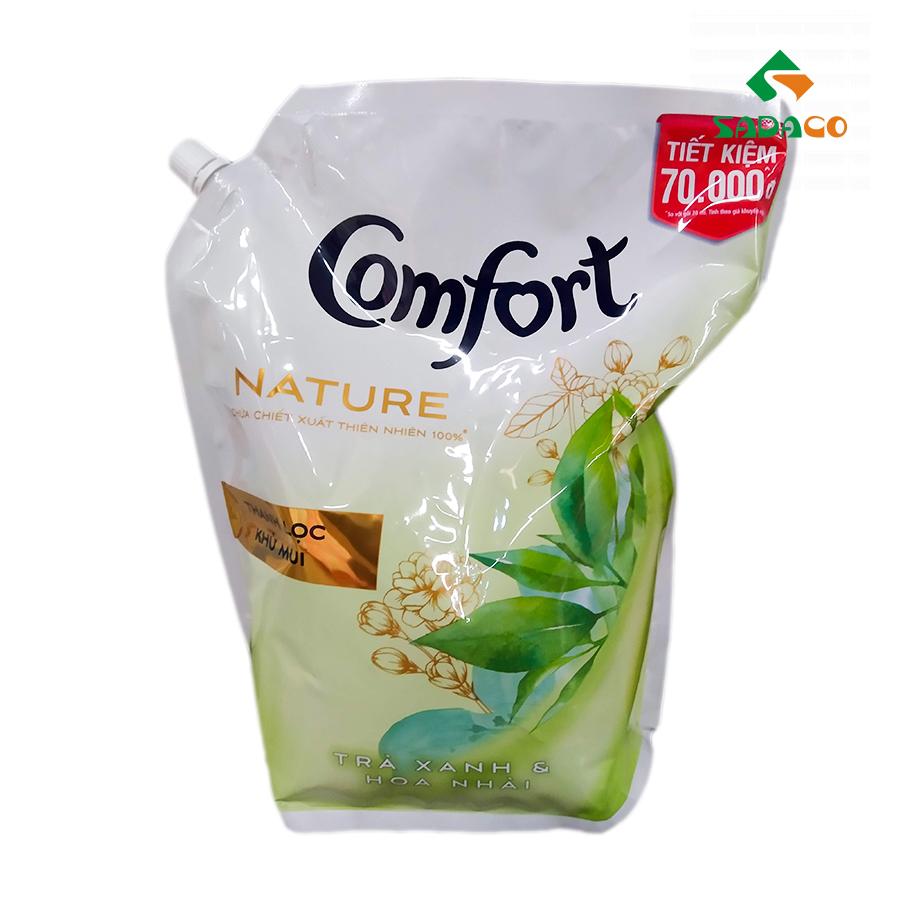 FSCFNGJ2400P Comfort Nature Green Tea & Jasmine Fabric Softener 2.4L Pouch (1) - retouch