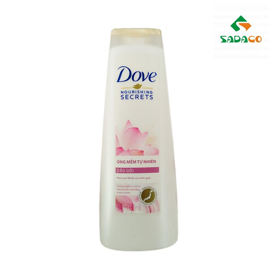 HSDONSS0340B Dove Nourishing Secrets Natural Soft Shine Hair Shampoo 340g Bottle (1) - retouch