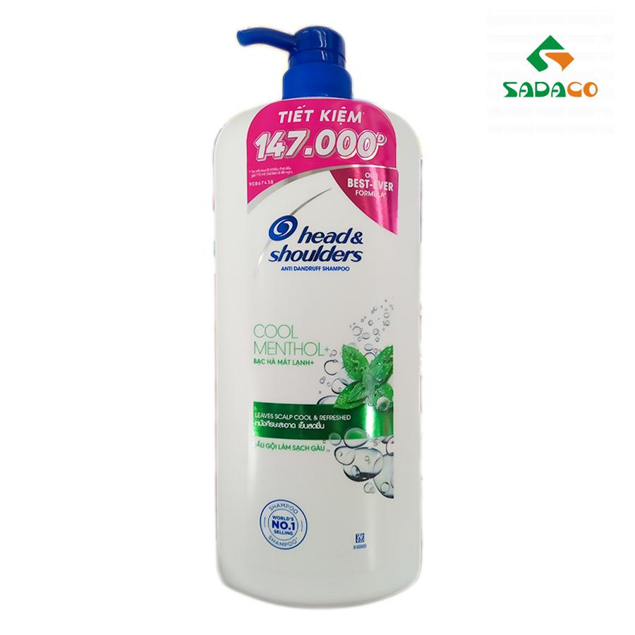 HSHSCOM1200B Head & Shoulders Cool Menthol+ Hair Shampoo 1.2L Bottle (1) - retouch