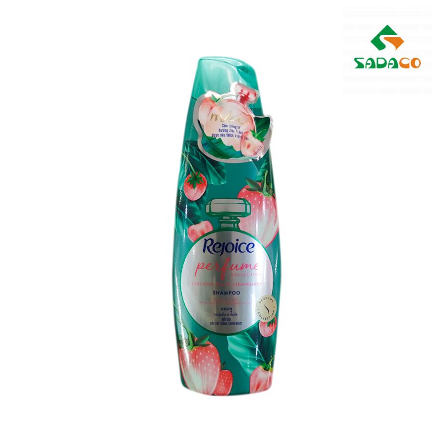 HSRJPLW0340B Rejoice Perfume Luscious White Strawberry Scent Hair Shampoo 340ml Bottle (1) - retouch