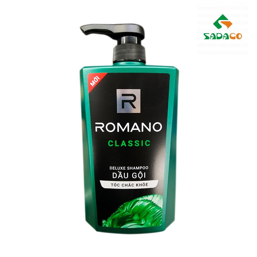 HSRODEC0650B Romano Deluxe Classic Hair Shampoo 650g Bottle (1) - retouch