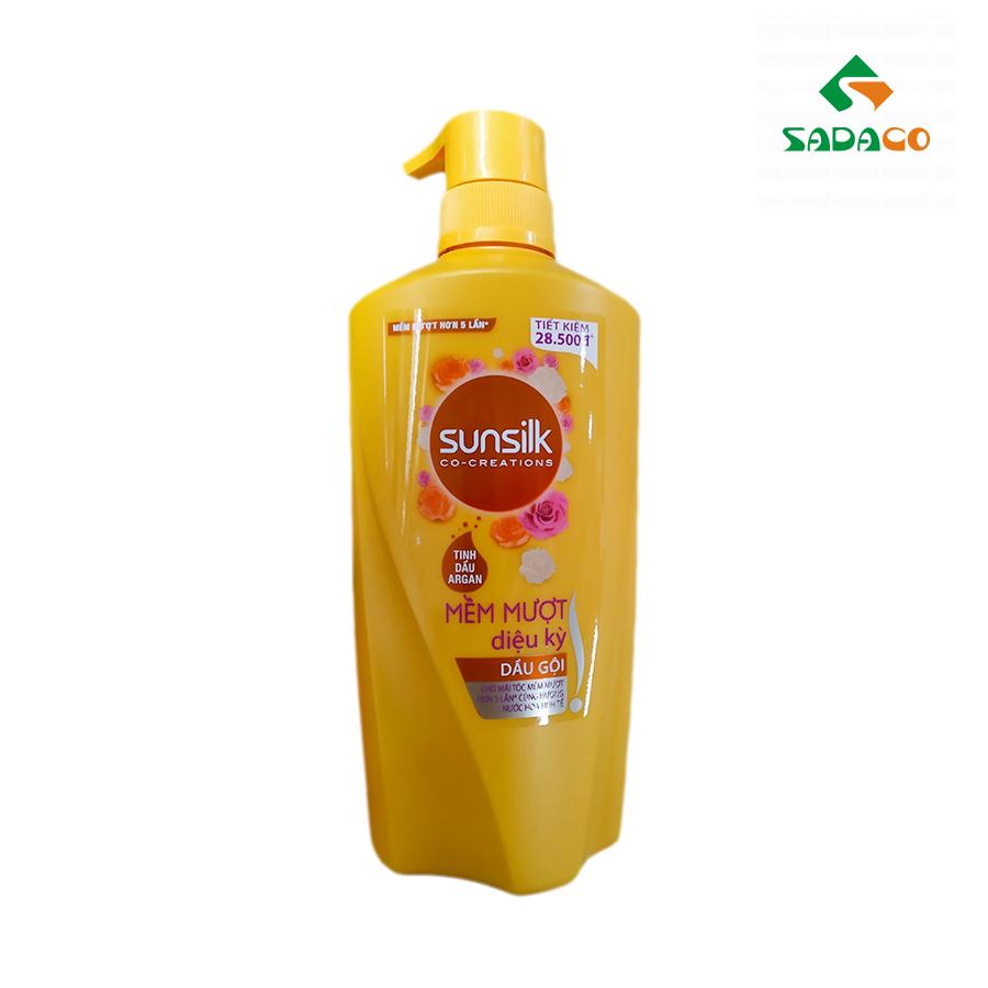 HSSKCAE0650B Sunsilk Co-Creations Argan Essential Oil Hair Shampoo 650g Bottle (1) - retouch