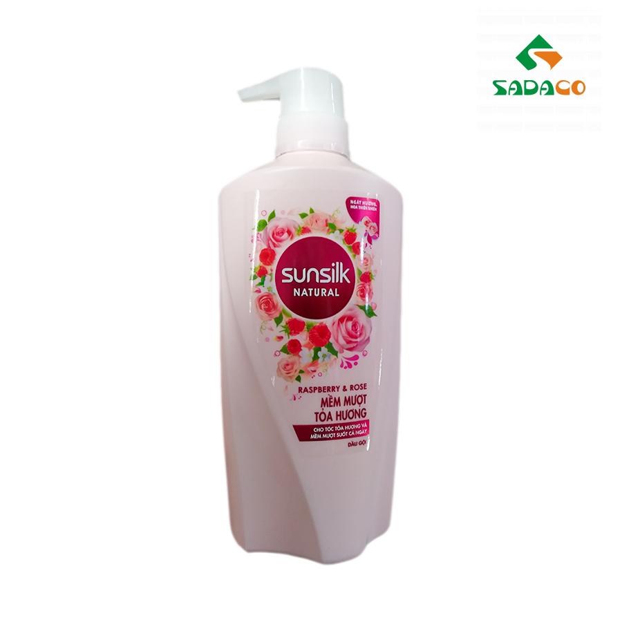 HSSKNRR0650B Sunsilk Natural Raspberry & Rose Hair Shampoo 650g Bottle (1) - retouch