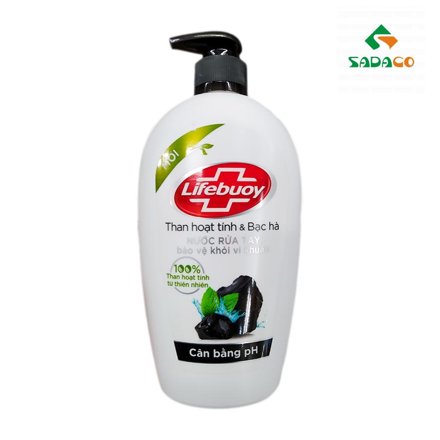 HWLBACM0500B Lifebuoy Active Charcoal & Menthol Hand Wash 500g Bottle (1) - retouch
