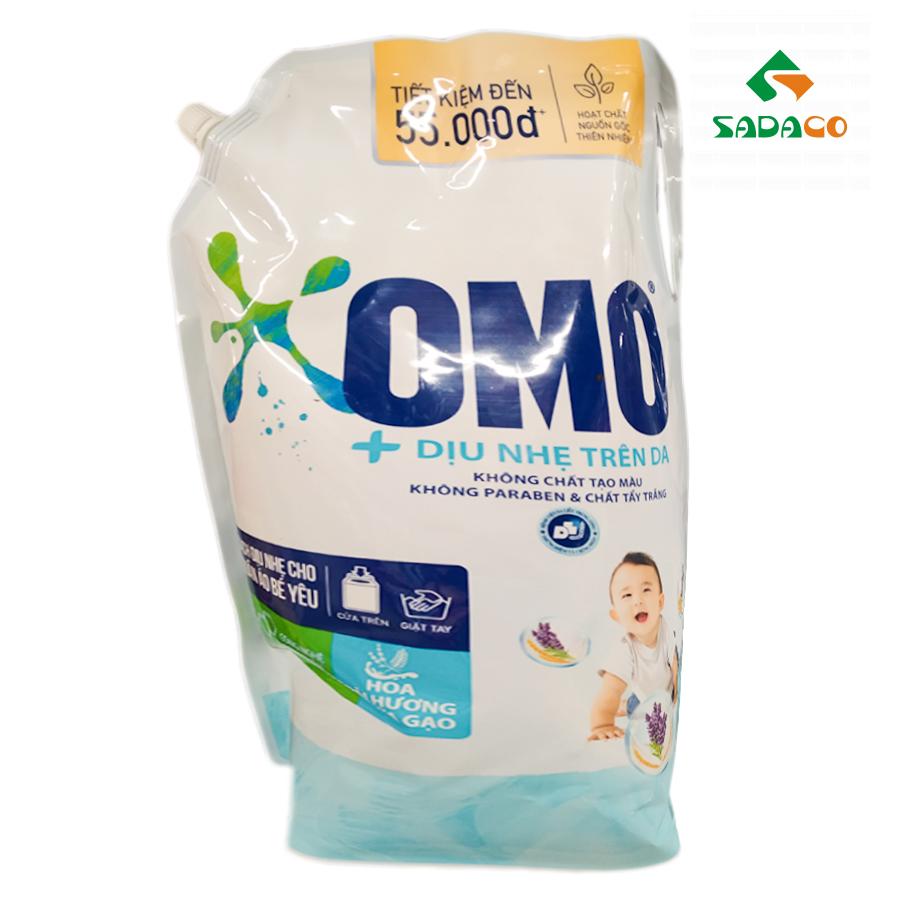LDOMTGR2900P OMO Top Load Gentle Rice Milk & Lavender Liquid Detergent 2.9kg Pouch (1) - retouch