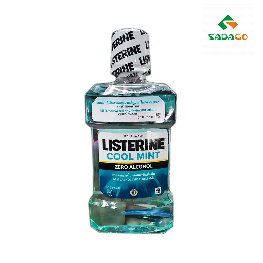 MWLTCMZ0250B Listerine Cool Mint Zero Alcohol Mouthwash 250ml Bottle (1) - retouch
