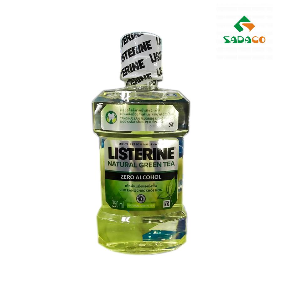 MWLTNGZ0250B Listerine Natural Green Tea Zero Alcohol Mouthwash 250ml Bottle (1) - retouch