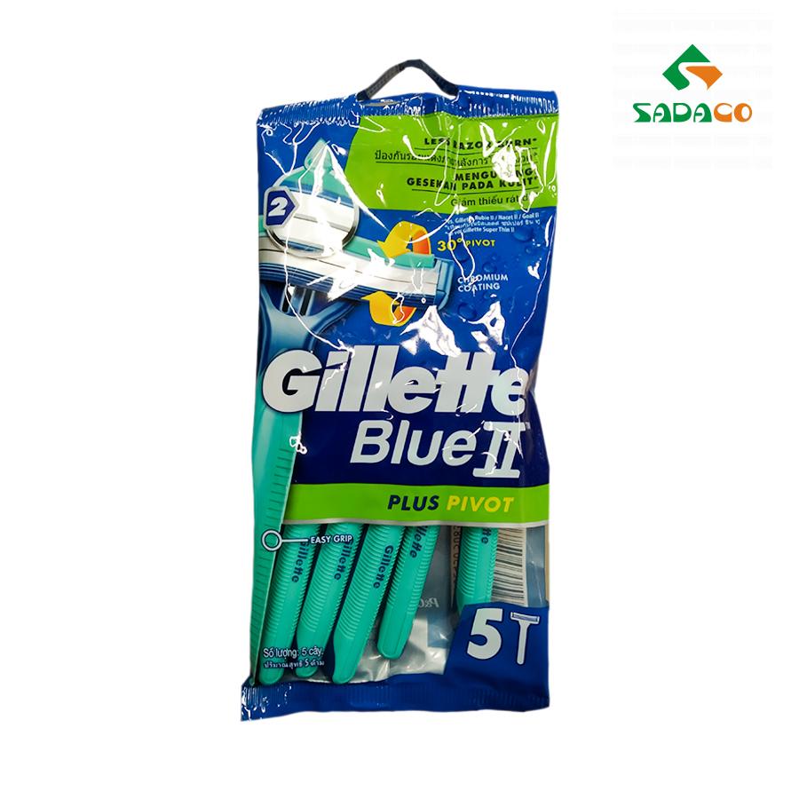 RZGTB2P0005K Gillette Blue II Plus Pivot Razor 5item Pack (1) - retouch