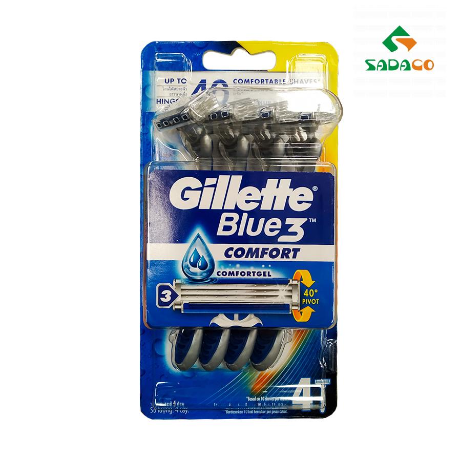 RZGTB3C0004K Gillette Blue 3 Comfort Razor 4item Pack (1) - retouch