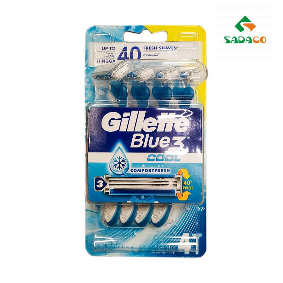 RZGTB3L0004K Gillette Blue 3 Cool Razor 4item Pack (1) - retouch