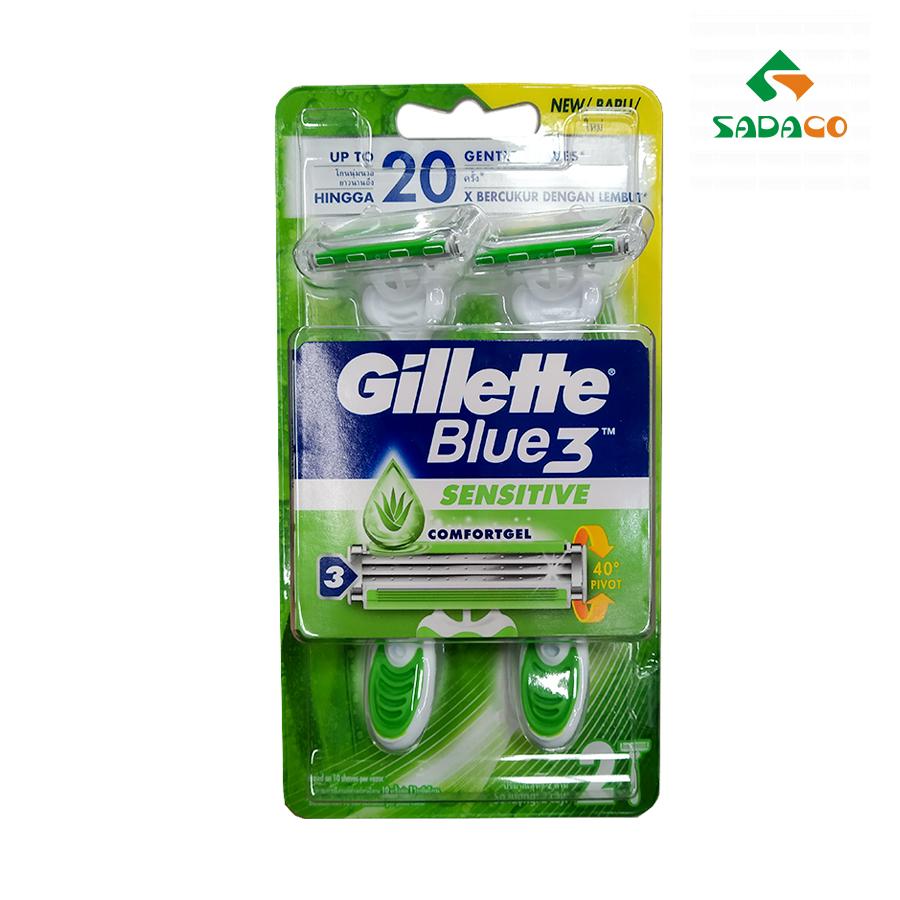 RZGTB3S0002K Gillette Blue 3 Sensitive Razor 2item Pack (1) - retouch