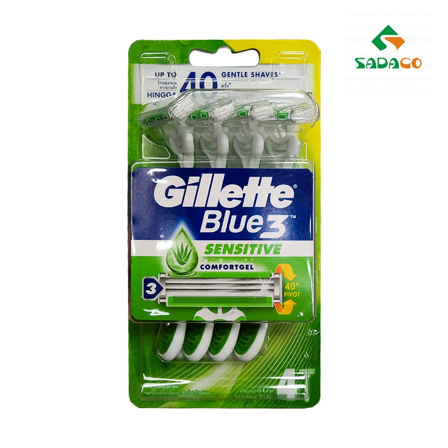 RZGTB3S0004K Gillette Blue 3 Sensitive Razor 4item Pack (1) - retouch