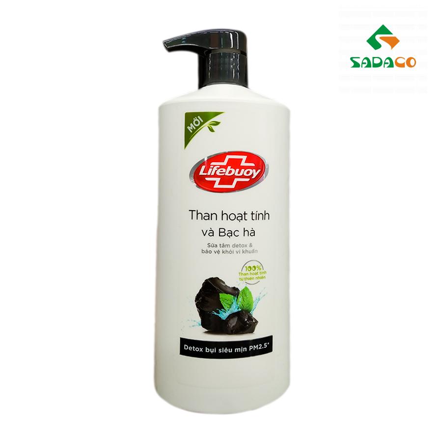 SGLBACM0850B Lifebuoy Active Charcoal & Menthol Shower Gel 850g Bottle (1) - retouch