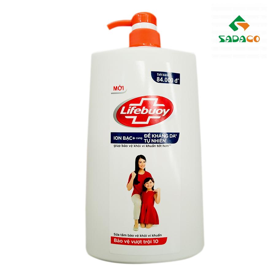 SGLBSSP1100B Lifebuoy Silver+ Ion Supreme Protection 10 Shower Gel 1.1kg Bottle (1) - retouch
