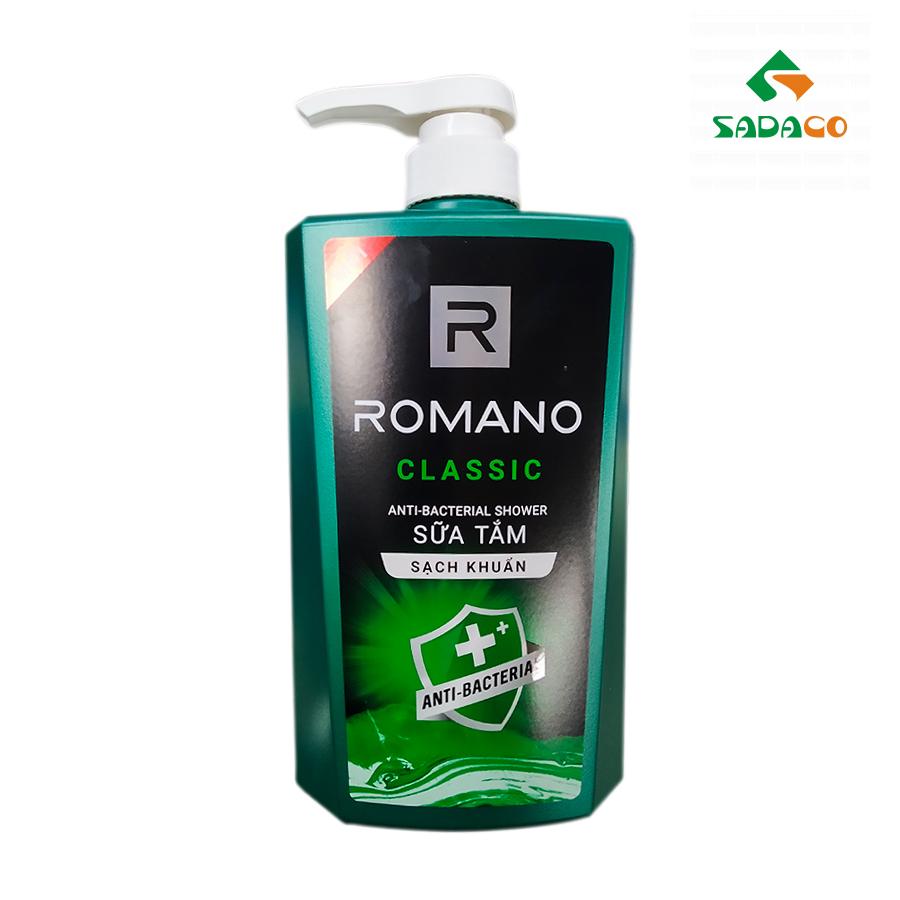 SGROABC0650B Romano Anti-Bacterial Classic Shower Gel 650g Bottle (1) - retouch