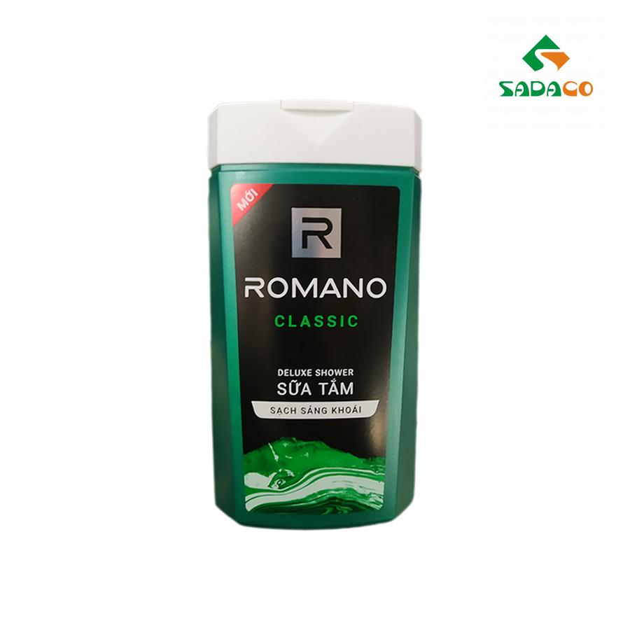 SGRODEC0180B Romano Deluxe Classic Shower Gel 180g Bottle (1) - retouch