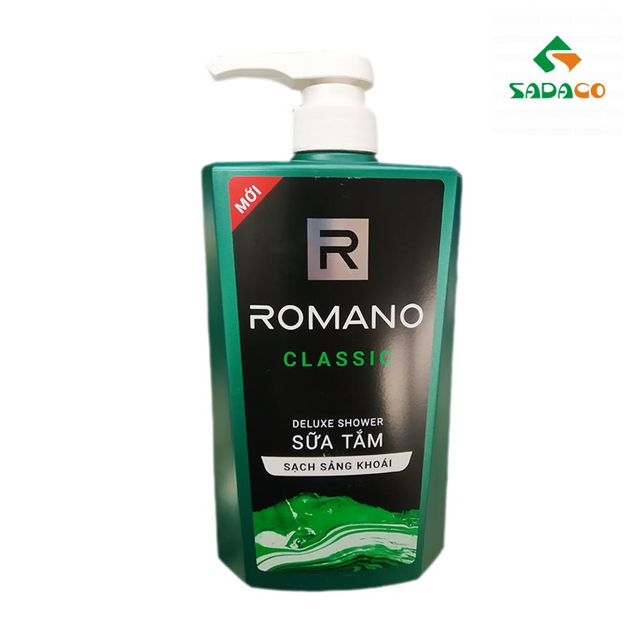 SGRODEC0650B Romano Deluxe Classic Shower Gel 650g Bottle (1) - retouch