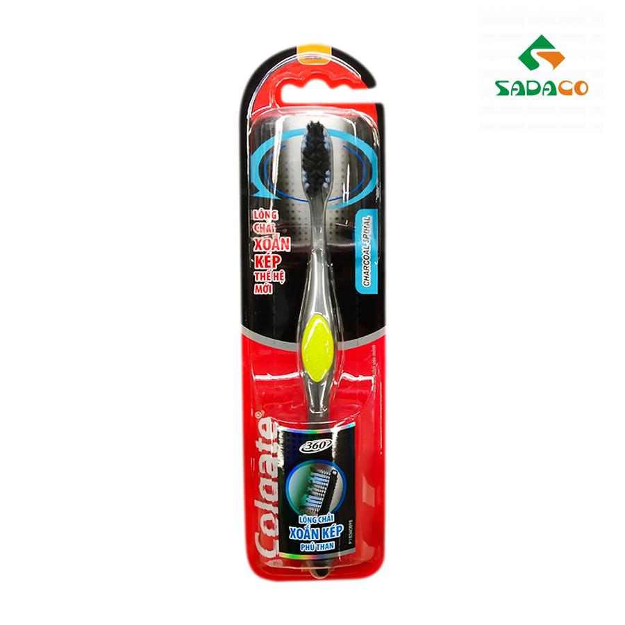TBCGCHS0001X Colgate 360 Charcoal Spiral Toothbrush 1item Box (1) - retouch