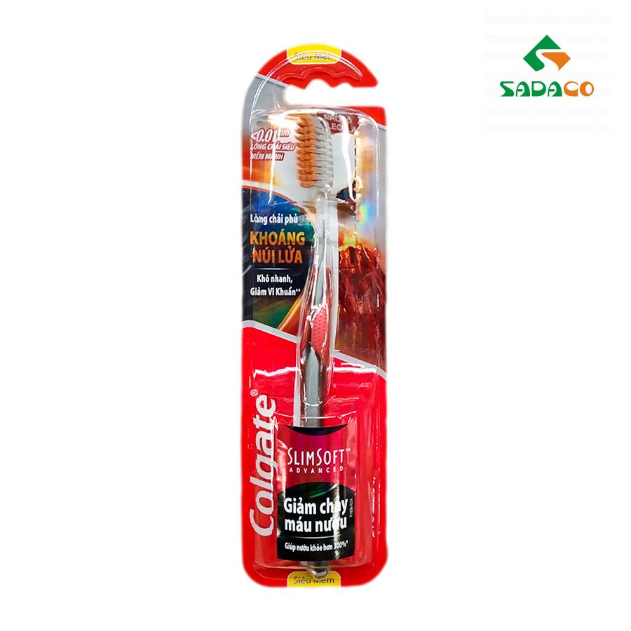 TBCGSAV0001X Colgate Slim Soft Advanced Volcanic Minerals Toothbrush 1item Box (1) - retouch
