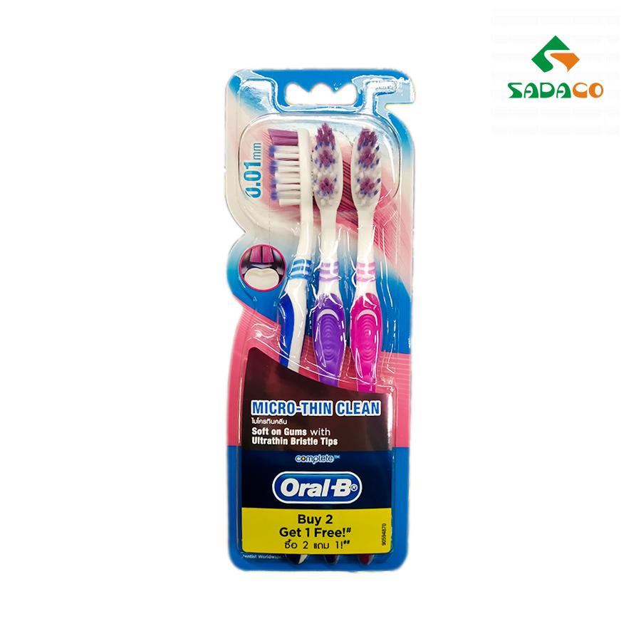 TBOBCMC0003X Oral-B Complete Micro-Thin Clean Toothbrush 3item Box (1) - retouch