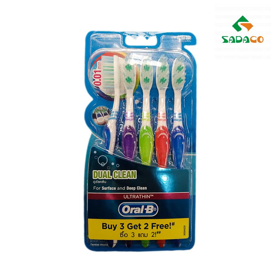 TBOBUDC0005X Oral-B Ultrathin Dual Clean Toothbrush 5item Box (1) - retouch