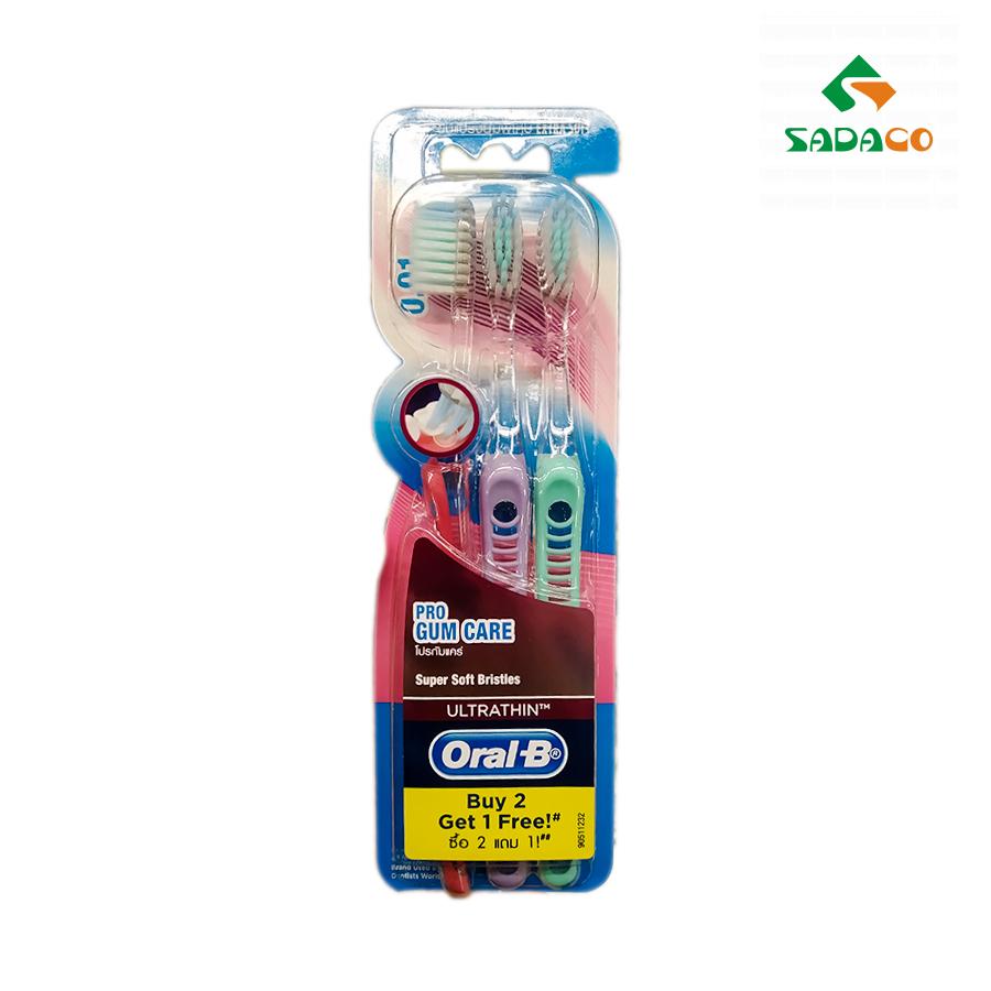 TBOBUPG0003X Oral-B Ultrathin Pro Gum Care Toothbrush 3item Box (1) - retouch