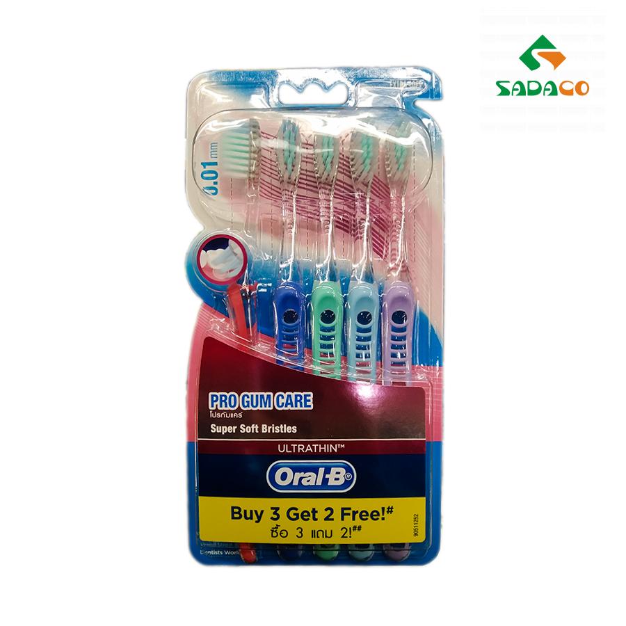 TBOBUPG0005X Oral-B Ultrathin Pro Gum Care Toothbrush 5item Box (1) - retouch