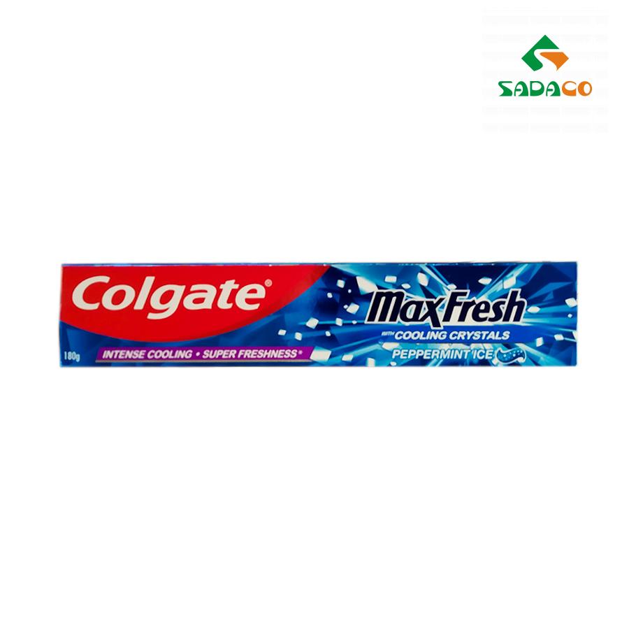 TPCGMPI0180X Colgate Max Fresh Cooling Crystals Peppermint Ice Toothpaste 180g Box (1) - retouch